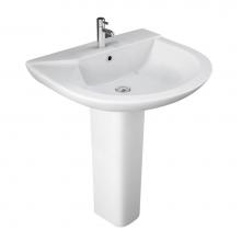 Barclay 3-438WH - Anabel 630 Pedestal Lavatory8'' Widespread, White