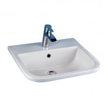 Barclay 4-181WH - Series 600 20'' Drop-In Basin1 Hole, White