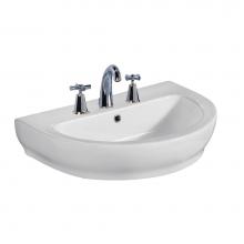 Barclay 4-2048WH - Harmony 650 Wall-Hung Basin,White-8'' Widespread