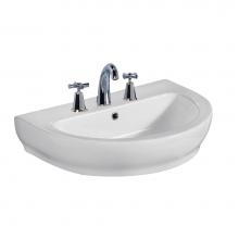 Barclay 4-2058WH - Harmony 800 Wall-Hung Basin,White-8'' Widespread
