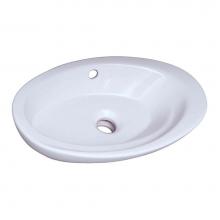 Barclay 4-323WH - Infinity Above Counter Basin18'' - White