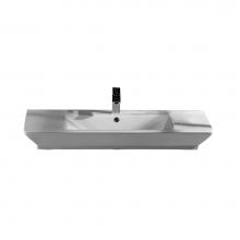 Barclay 4-362WH - Opulence Above Counter Basin1-Hole,39-1/2'',White,Rect.Bowl