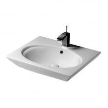 Barclay 4-375WH - Opulence Above Counter Basin23'', White, Oval Bowl, 8'' WS