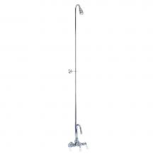 Barclay 4012-PL-CP - Diverter Faucet, Gooseneck Spout, Riser, Polished Chrome