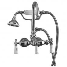 Barclay 4022-PL-CP - Hand Shower Faucet w/Code Spout, Porc Hdles, Pol Chrome