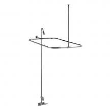 Barclay 4198-48-CP - Converto Shower w/48'' Rect Rod, Code Spout, Polished Chrome