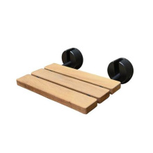 Barclay 6117-BN - 16'' Wall Mount Teak Showerseat Brushed Nickel Round Brackets