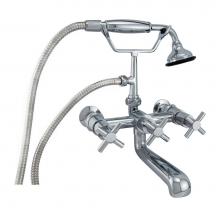 Barclay 7020-MC-CP - Contemporary Wall Mount Tub Faucet w/ Hand Shower-CP
