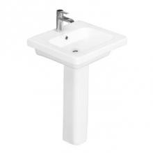 Barclay 3-1064WH - Resort 500 Pedestal Lavatory,White-4'' Center Set