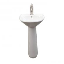 Barclay 3-3034WH - Gair Pedestal Lavatory 4'' CC ,White
