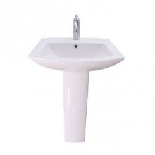 Barclay 3-466WH - Burke Pedestal for 6'' CCHole, Overflow, White