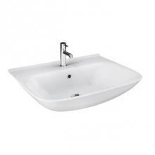 Barclay 4-1104WH - Eden 450 Wall-Hung Basin,4'' Centerset, White