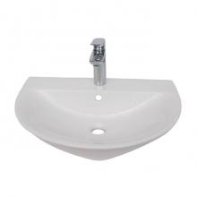 Barclay 4-1231WH - Morning 650 Wall Hung W/ 1-Faucet Hole,Overflow, White