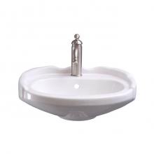 Barclay 4-3041WH - Silvi 20'' Wall Hung w/Overflow1 Faucet Hole, White