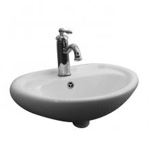 Barclay 4-9164WH - Ashley Wall Hung for 4'' cc Faucet Holes, Overflow, White