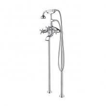 Barclay 4611-MC-CP - Freestanding Tub Faucet W/HandShower, 8'' Curved Body,CP