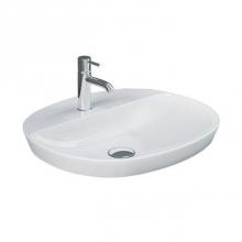 Barclay 5-661WH - Variant 19-3/4'' x 16-1/2'' OvalDrop-In Basin,1-Hole W/Deck,WH