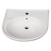 Barclay B/3-158WH - Elena 600 Ped Lav Basin8'' Widespread, White