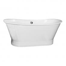 Barclay CTBATN68W-WH - Wakely Cast Iron Tub w/Base32'' Wide, w/o Holes,OF,WH