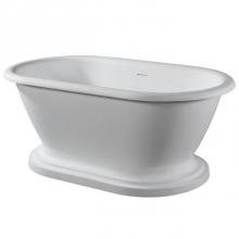 Barclay RTDRN59B-WH - Wingate 59'' Resin FreestandingTub w/Integrated base,Matte WH