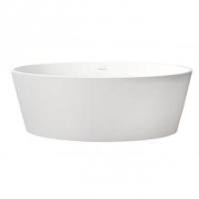 Barclay RTOVN63-OF-WH - Magnus Resin Oval, 63'',No Faucet Holes, White Matte