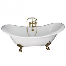 Barclay TKCTDSH-PB2 - Tub Kit 71'' CI Dbl Slipper, Filler, Supplies, Drain-PB