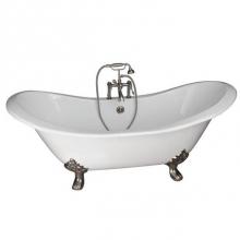 Barclay TKCTDSH-SN3 - Tub Kit 71'' CI Dbl Slipper Filler, Supplies, Drain-BrNkl