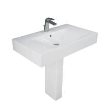 Barclay 3-608WH - Des 610 Pedestal Lavatory 8'' Widespread, White