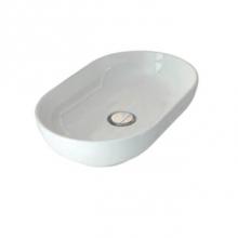 Barclay 4-1093MCR - Feeling Slim 21-3/4'' Oval Basin Above Counter,Matt Cream