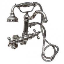 Barclay 4804-MC-CP - Hook Spout w/Hand Shwr,TubWall Mount,Metal Cross Hdl,CP