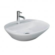 Barclay 5-521WH - Variant 19-3/4''x16-1/2'' OvalCounterTop Basin,1-Tap Hole,WH