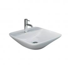 Barclay 5-541WH - Variant 16-1/2''x16-1/2'' SquareCounterTop Basin,1-Tap Hole,WH