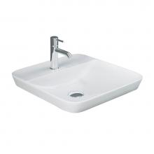 Barclay 5-681WH - Variant 16-1/2'' Square Drop-InBasin,1-Hole W/DECK,White