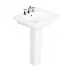 Barclay B/3-1084WH - Resort 650 Basin only,White-4'' Center Sets