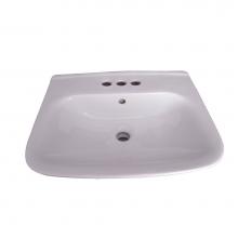 Barclay B/3-1104WH - Eden 450 Ped Lav Basin Only4'' Center Set, White