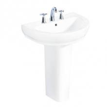 Barclay B/3-2044WH - Harmony 650 Basin only,White-4'' Centerset