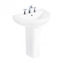 Barclay B/3-2054WH - Harmony 800 Basin only,White-4'' Centerset