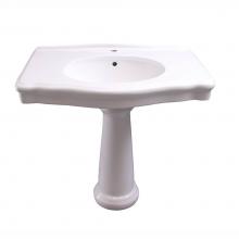 Barclay B/3-3001WH - Anders Basin Only with1-FaucetHole,W/ Overflow,White