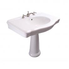 Barclay B/3-3008WH - Anders Basin Only w/ 8'' WSHole,W/ Overflow,White
