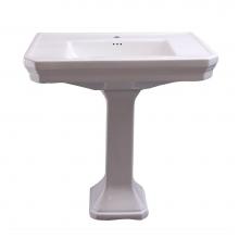 Barclay B/3-3011WH - Corbin Basin Only with1-FaucetHole,W/ Overflow, White