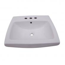 Barclay B/3-454WH - Ambrose Basin Only for 4'' CCOverflow, White