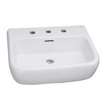 Barclay B/3-1008WH - Metropolitan 600 Ped Lav Basin 8'' cc, White