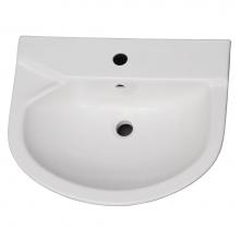 Barclay B/3-421WH - Anabel 555 Ped Lav Basin1 Hole, White
