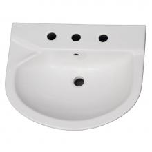 Barclay B/3-428WH - Anabel 555 Ped Lav Basin8'' cc, White