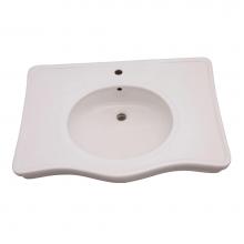 Barclay B/971WH - Milano Deluxe Console Basin1 Hole, White