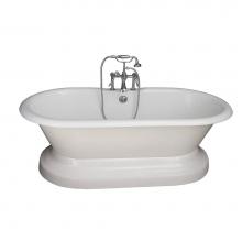 Barclay TKCTDRH61B-CP3 - Tub Kit,61''CI,Dbl Roll Top, Base,Filler,Supplies,Drain-CP