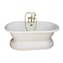 Barclay TKCTDRHB-PB1 - Tub Kit 67'' CI Dbl Roll Top Base,Filler,Supplies,Drain-PB