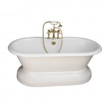 Barclay TKCTDRHB-PB2 - Tub Kit 67'' CI Dbl Roll Top Base,Filler,Supplies,Drain-PB
