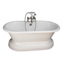 Barclay TKCTDRNB-SN4 - Tub Kit 67'' CI Dbl Roll Top Base,Filler,Supplies,Drain-SN