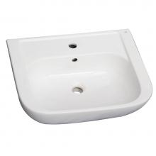 Barclay B/3-2001WH - Caroline 450 Basin only,White-1 hole